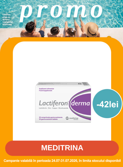 Promotie cu voucher aplicat in cos de 42 lei la Meditrina