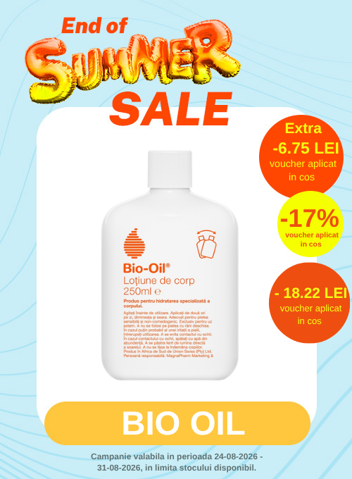 Promotie cu voucher aplicat in cos Extra 6.75 lei la Bio Oil - End of summer Sale