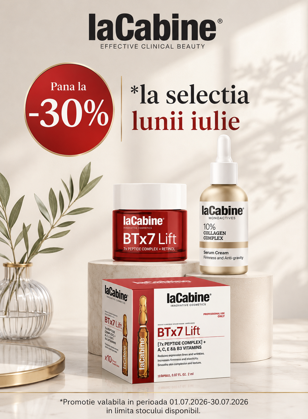 Promotie de pana la 30% reducere La Cabine
