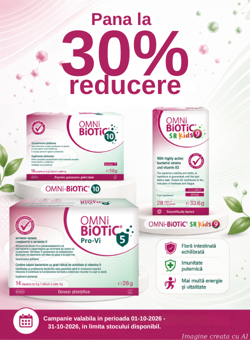Promotie de pana la 30% reducere la Omnibiotic 