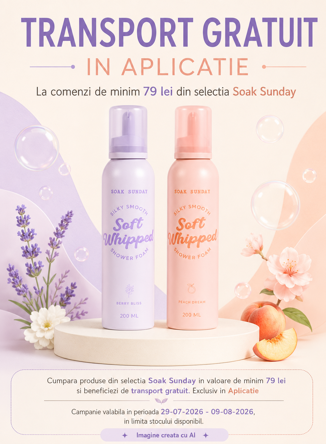 Transprot gratuit la Soak Sunday Exclusiv in Aplicatie