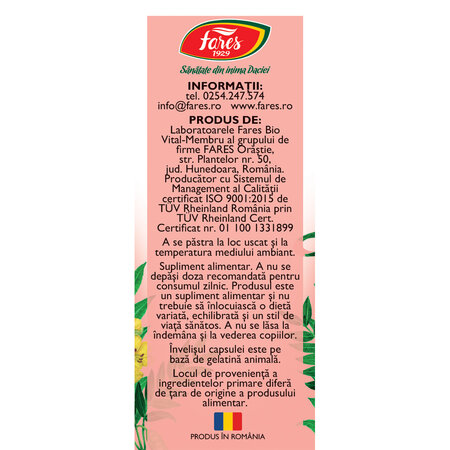 Laxativ cu Senna, 30 capsule, Fares 721211