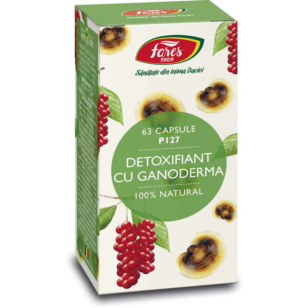 Detoxifiant cu Ganoderma, 60 comprimate, Fares