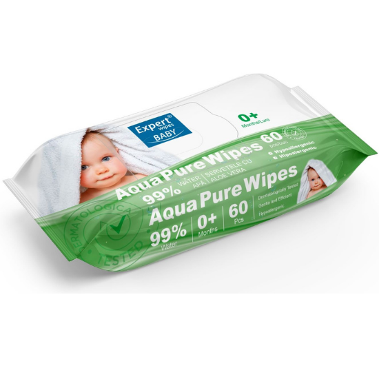 Servetele umede Aqua Aloe Vera, 60 bucati, Expert Wipes  