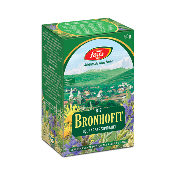 Ceai Bronhofit Usurarea Respiratiei, 50 g, Fares