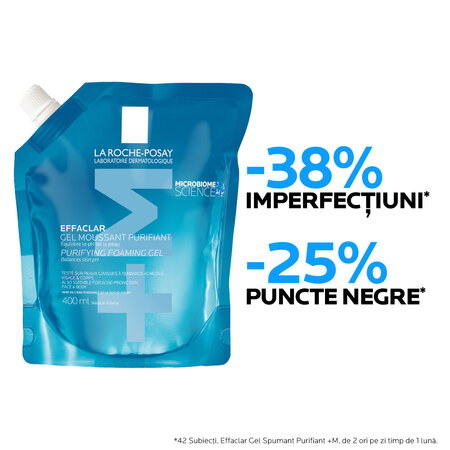 Rezerva reincarcare gel spumant de curatare purifiant pentru ten gras cu tendinta acneica Effaclar +M, 400 ml, La Roche Posay 816612