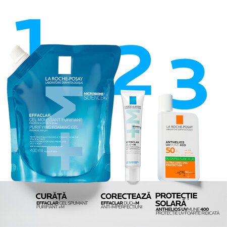Rezerva reincarcare gel spumant de curatare purifiant pentru ten gras cu tendinta acneica Effaclar +M, 400 ml, La Roche Posay 816617