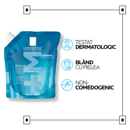Rezerva reincarcare gel spumant de curatare purifiant pentru ten gras cu tendinta acneica Effaclar +M, 400 ml, La Roche Posay 816618