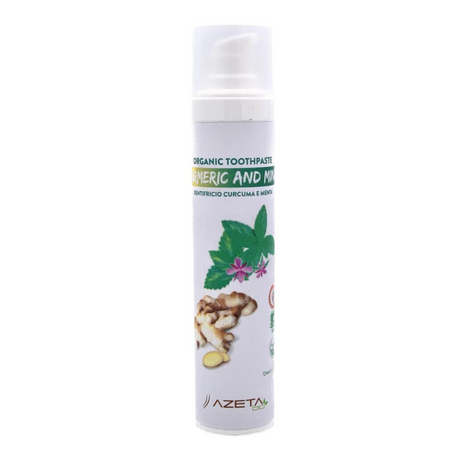 Pasta de dinti organica pentru adulti cu turmeric si menta