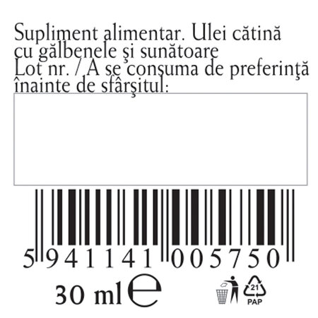 Ulei de Catina cu Galbenele si Sunatoare, 30 ml, Fares 721124