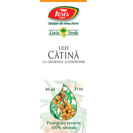 Ulei de Catina cu Galbenele si Sunatoare, 30 ml, Fares 721125