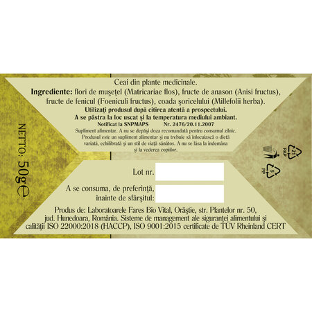 Ceai Digestiv, 50 g, Fares 718414