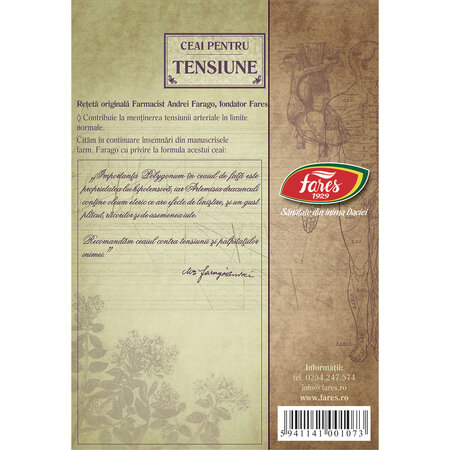 Ceai pentru tensiune, 50 g, Fares 718422