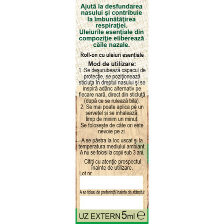 Ulei decongestionant nazal Hapciu, 5 ml, Fares 722279