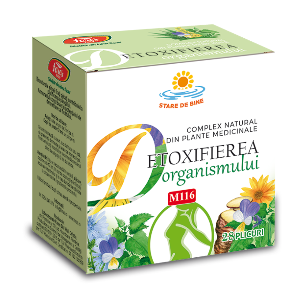 Detoxifierea organismului, M116, 28 plicuri, Fares