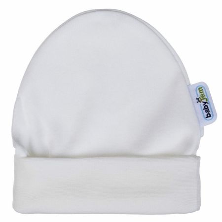 BABYJEM CACIULITA ALBA PENTRU NOU NASCUT BABY HAT BJ3973