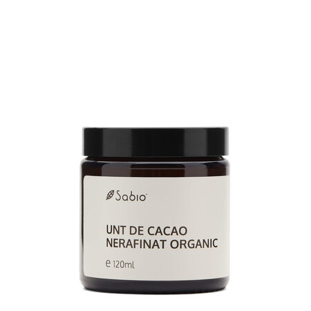 Unt de cacao nerafinat 100% pur, 120ml, Sabio