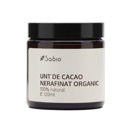 Unt de cacao nerafinat, 120 ml, Sabio