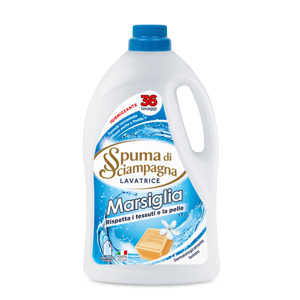 Detergent lichid Marsiglia Enzime 1710 ml, 1710 ml, Spuma di Sciampagna