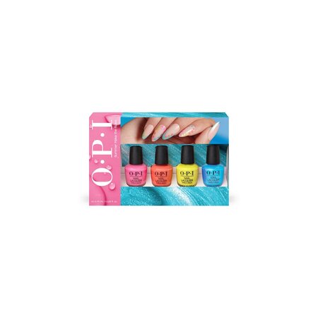 Set 4 mini lacuri de unghi Nail Lacquer Summer Make The Rules, 4 x 3.75 ml, Opi 587903
