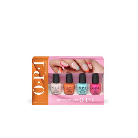 Set 4 mini lacuri de unghii Nail Lacquer Me, Myself & OPI, 4 x 3.75 ml, Opi 587912