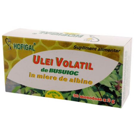 Ulei volatil de Busuioc in miere de albine, 30 monodoze, Hofigal