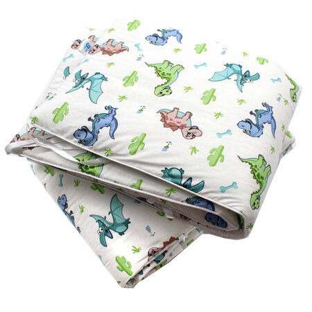 Set aparatori laterale pentru patut, 210 x 35 cm, Dinozauri, 2 bucati, Baltic Bebe 588371