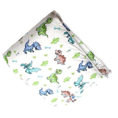 Set aparatori laterale pentru patut, 210 x 35 cm, Dinozauri, 2 bucati, Baltic Bebe 588372