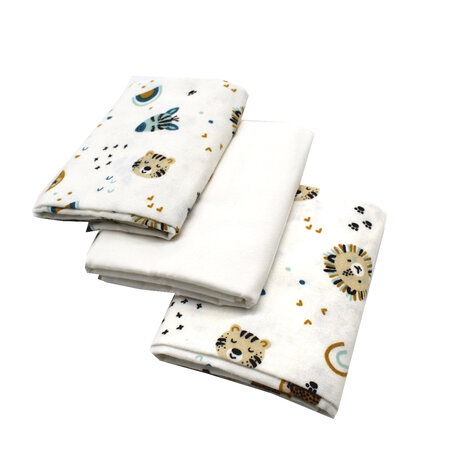 Scutec din finet Oita Crem, 70 x 80 cm, 3 bucati, Baltic Bebe