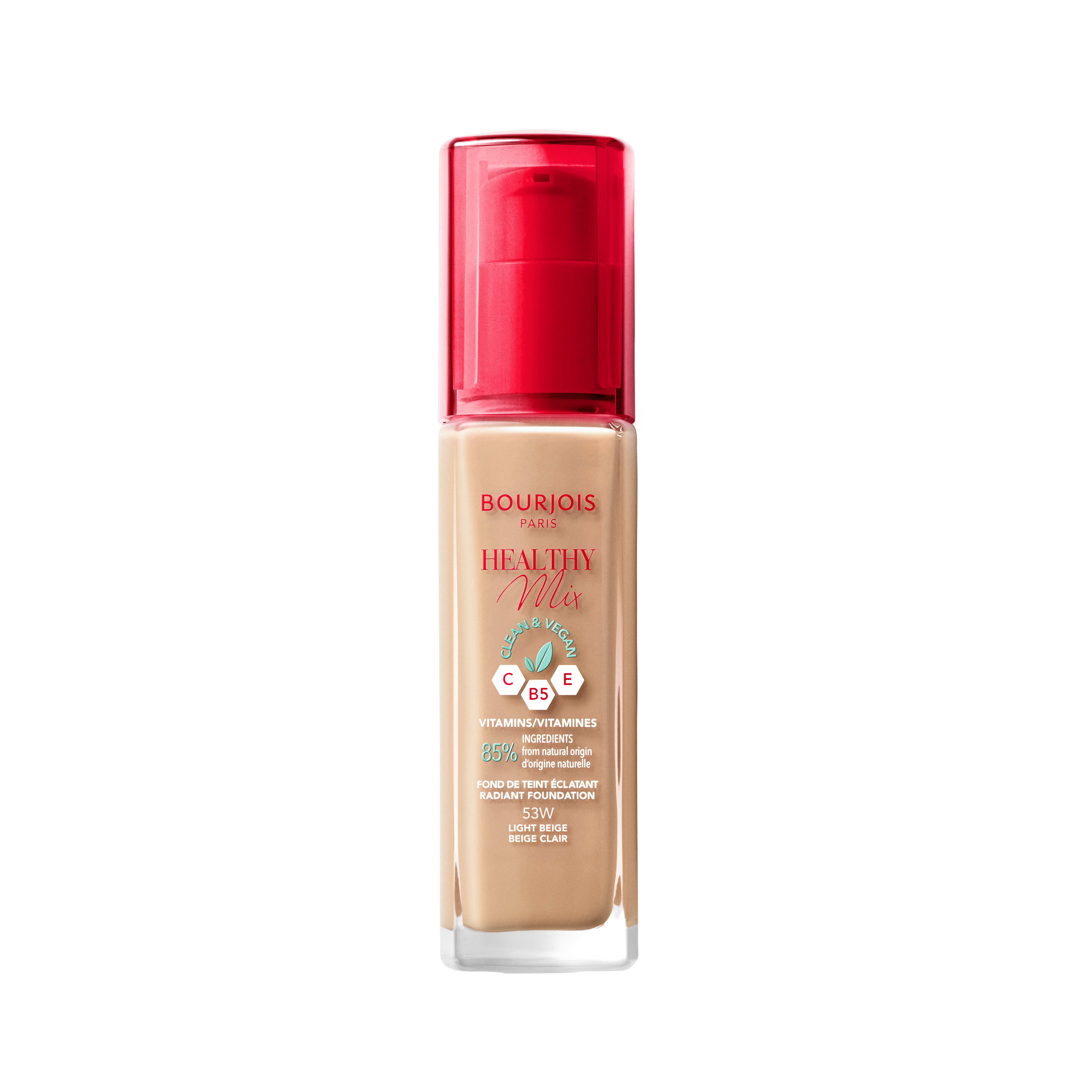 Fond de ten Healthy Mix, Light Beige 53, 30 ml, Bourjois