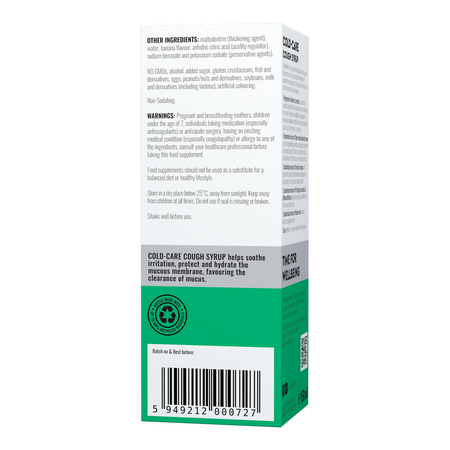 Cold Care Sirop de tuse, Banane, 150 ml, Good Routine 777508