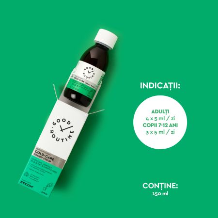 Cold Care Sirop de tuse, Banane, 150 ml, Good Routine 777504