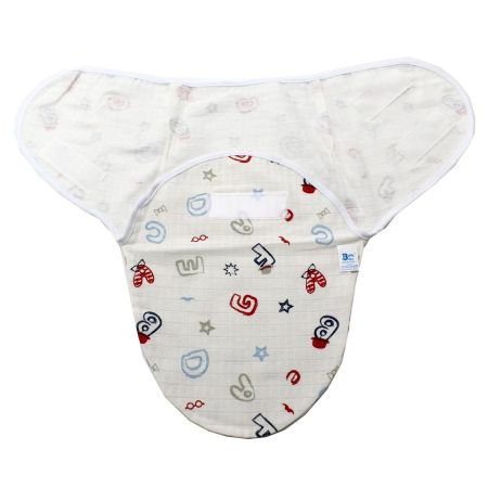 Set 2 bucati sistem de infasare din muselina flausata, 0 - 3 luni, 2 bucati, Baltic Bebe 613340