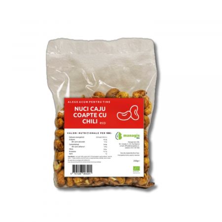 KASANA NUCI CAJU COAPTE CU CHILI 250 GR BIO*