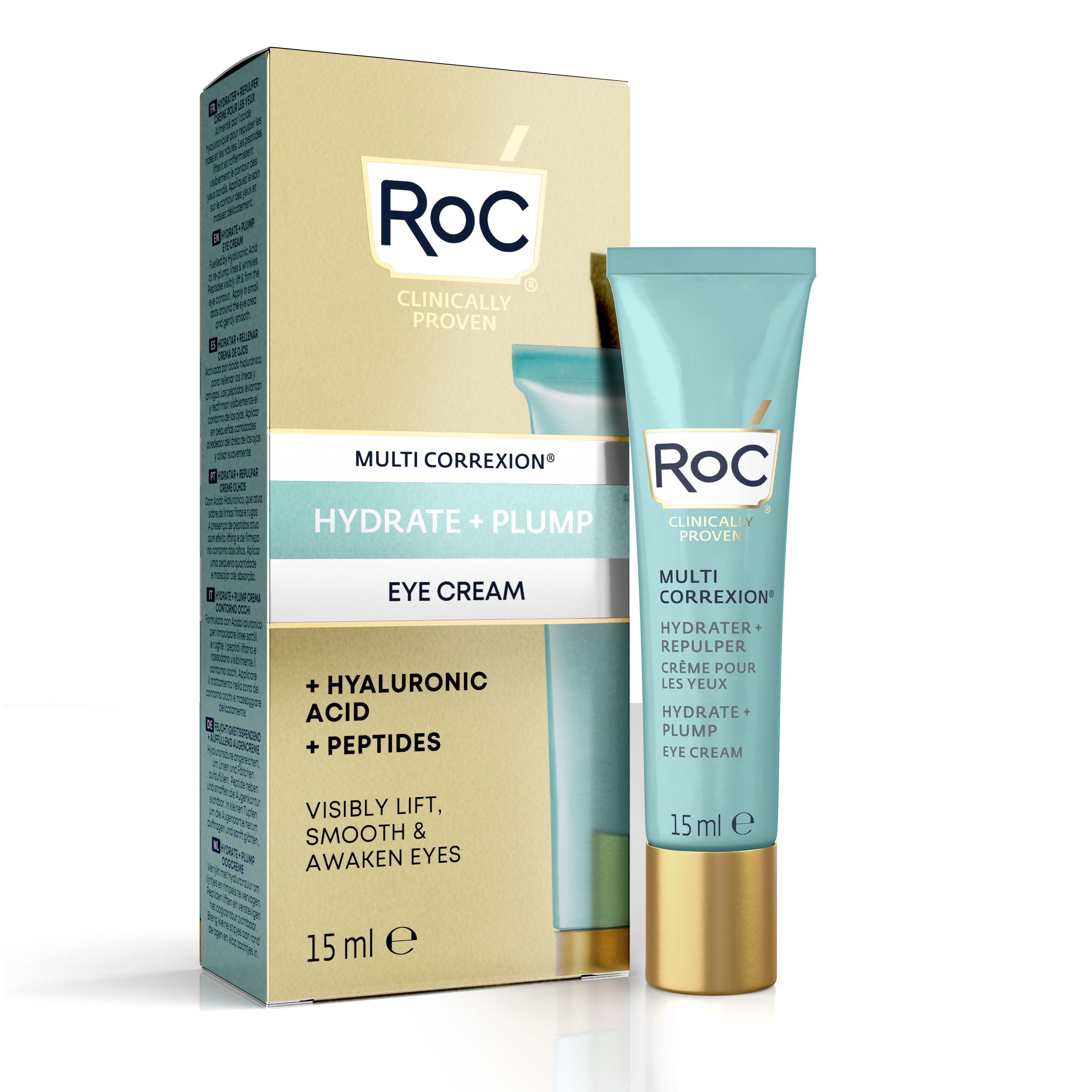 Crema pentru ochi Multi Correxion Hydrate + Plump, 15 ml, ROC