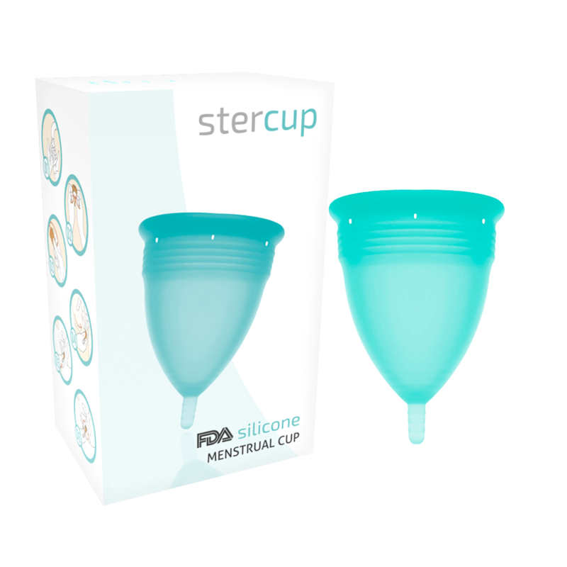 Cupa menstruala din silicon, marimea S Turcoaz, Stercup