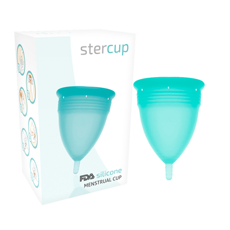 Cupa menstruala silicon, marimea L, Turcoaz, Stercup