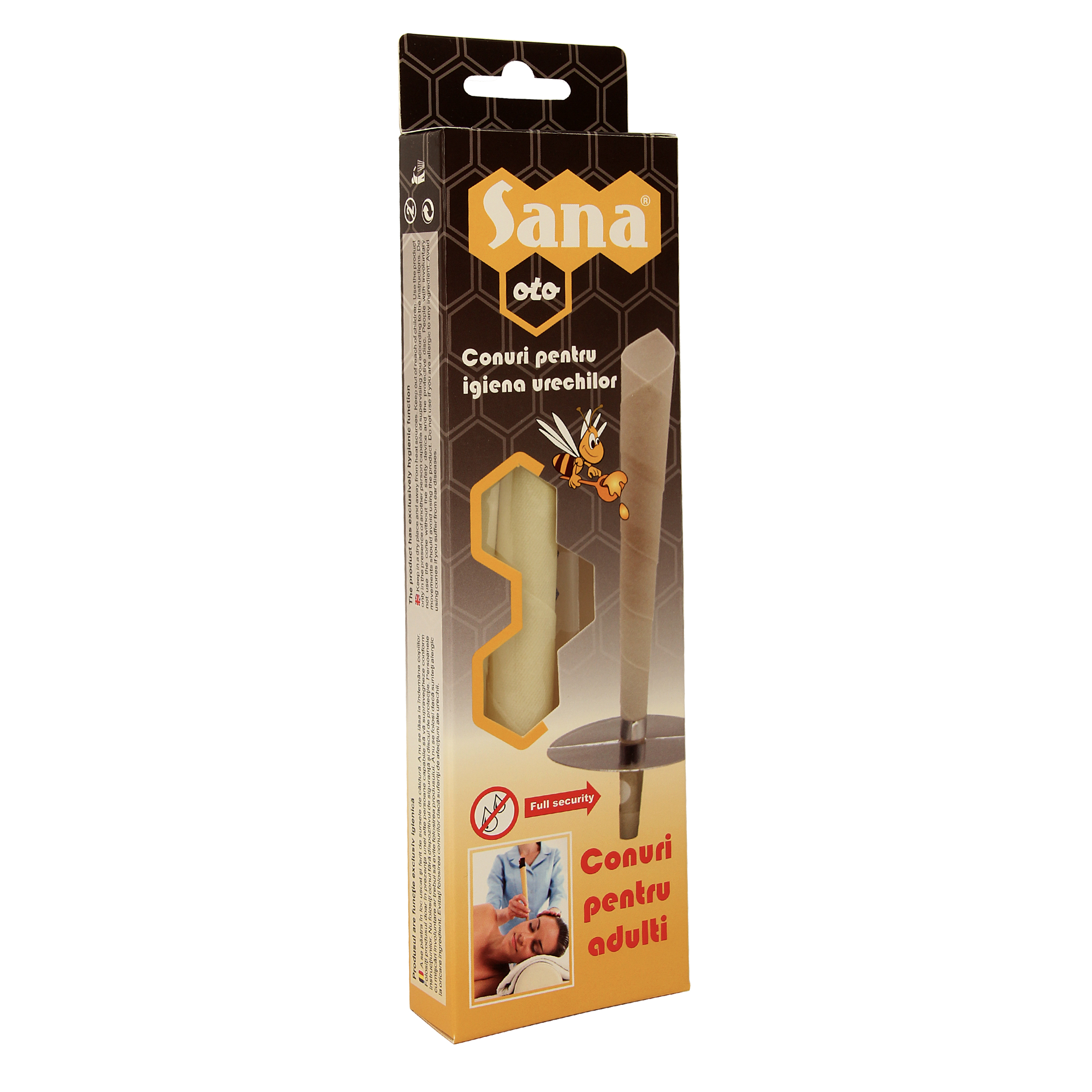 Conuri pentru igiena urechilor adulti, 2 bucati, Sana