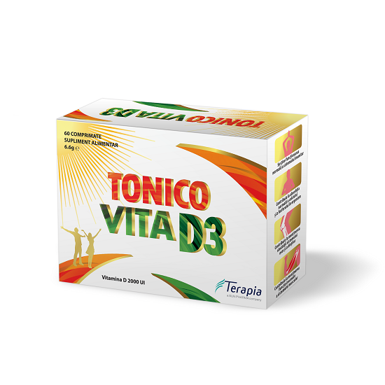 Tonico Vita D3, 2000UI, 60 comprimate, Terapia