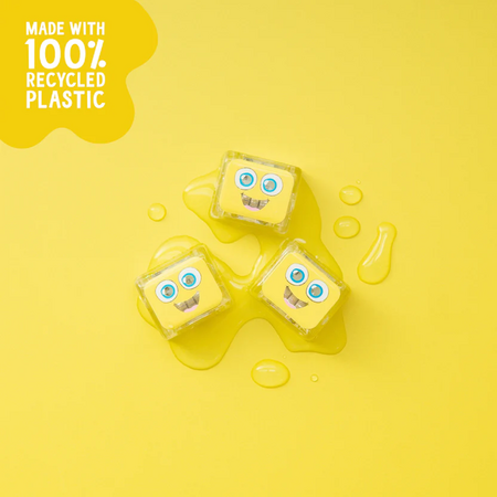 Jucarie senzoriala luminoasa Alex Glo Cube, 3 ani+, Galben, Glo Pals 663080