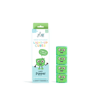 Jucarie senzoriala luminoasa Pippa Glo Cube, 3 ani+, Verde, Glo Pals