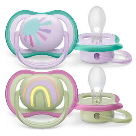 Suzete ultra air Philips Avent, 0-6 luni, 2 bucati, SCF085/59, Philips 590071