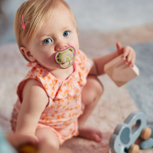 Suzete Ultra Air Philips Avent, 0-6 luni, 2 bucati, Mov si Verde, SCF085/24, Philips