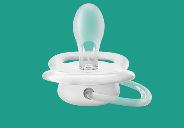 Suzete Ultra Air Philips Avent, 0-6 luni, 2 bucati, Mov si Verde, SCF085/24, Philips