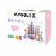 Set piese magnetice transparente pentru constructie, 3 ani+, Pastel, 66 piese, Magblox 590247