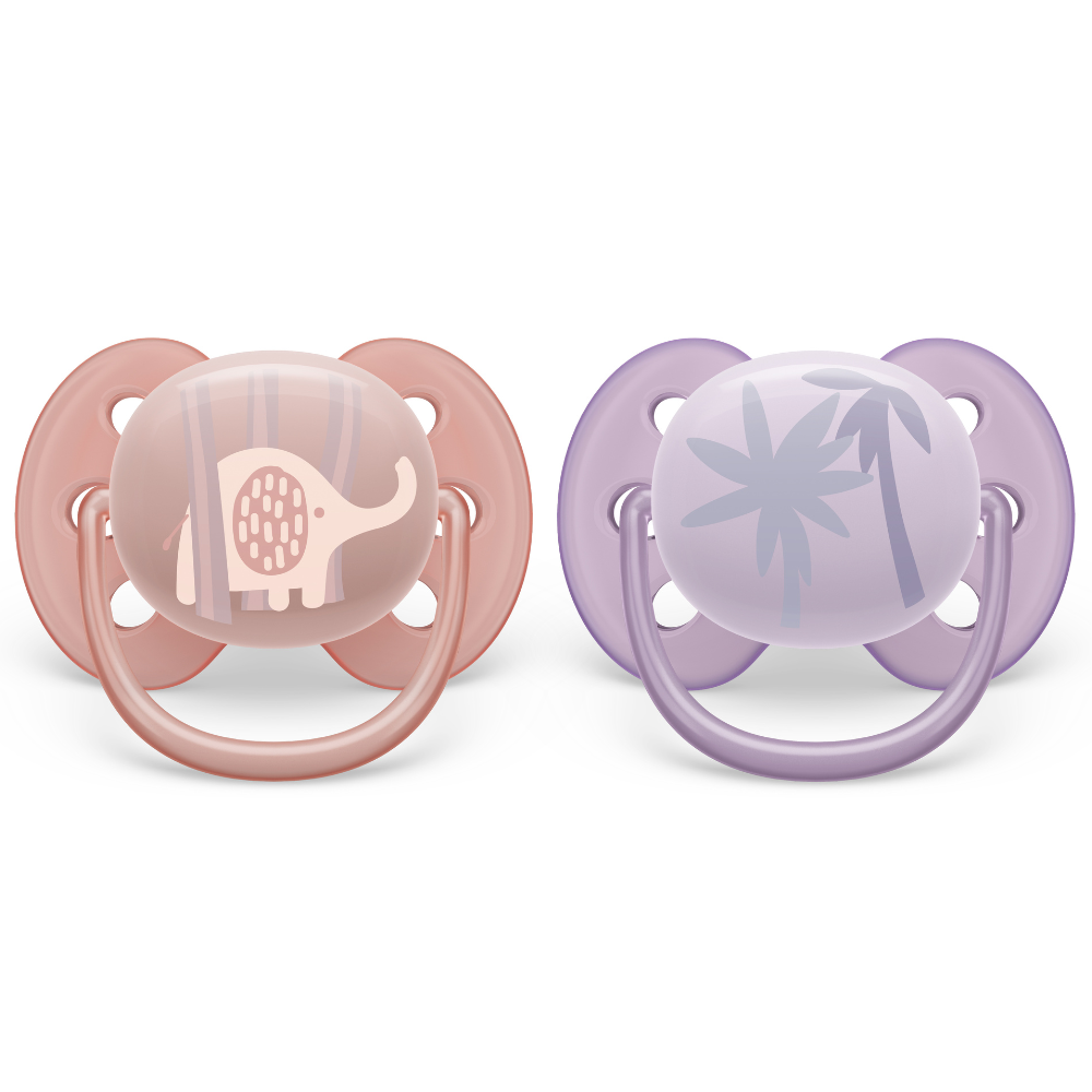 Suzete ultra soft Philips Avent, 0-6 luni, 2 bucati, SCF091/09, Philips