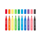 Carioci lavabile cu pensula Big Bright Brush, +3 ani, 10 culori, Ooly 590270