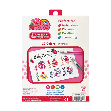 Pixuri cu gel parfumate Very Berry, 3 ani+, 12 buc, Ooly 590292