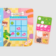 Set planse si jocuri cu abtibilduri repozitionabile, 3 ani+, Animale prietenoase, Ooly 590300