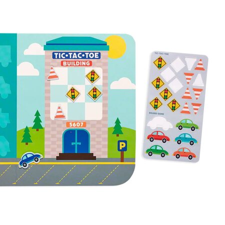 Set planse si jocuri cu abtibilduri repozitionabile, Vehicule, Ooly 590323